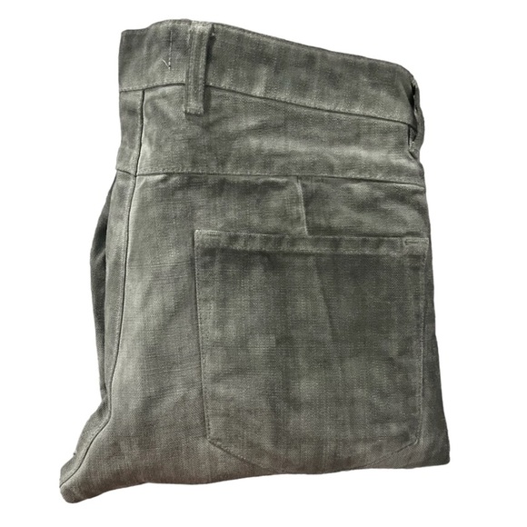 Andrea Ya'Aqov Men's Green Cotton Button Front Pants Size 30